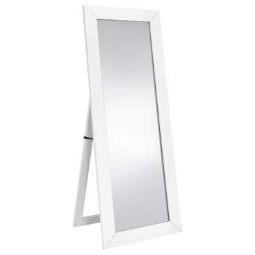 Cadence Tempered Glass Full Length Mirror White High Gloss / CS-961656